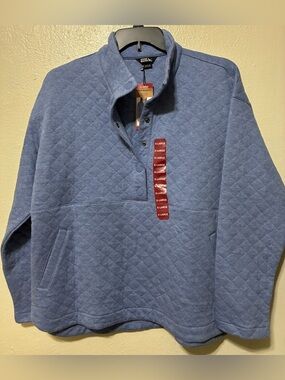 Women’s Eddie Bauer Quilted Snap-Up Pullover Shirt Jacket - Blue